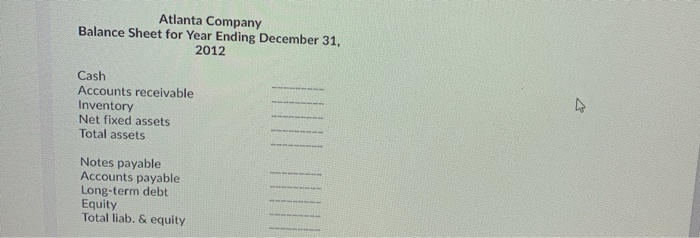 Company, determine what Atlanta Company recorded as Long Term Debt on its