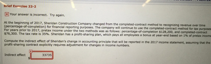  Brief Exercise 22-2 Your answer is incorrect. Try again., At the