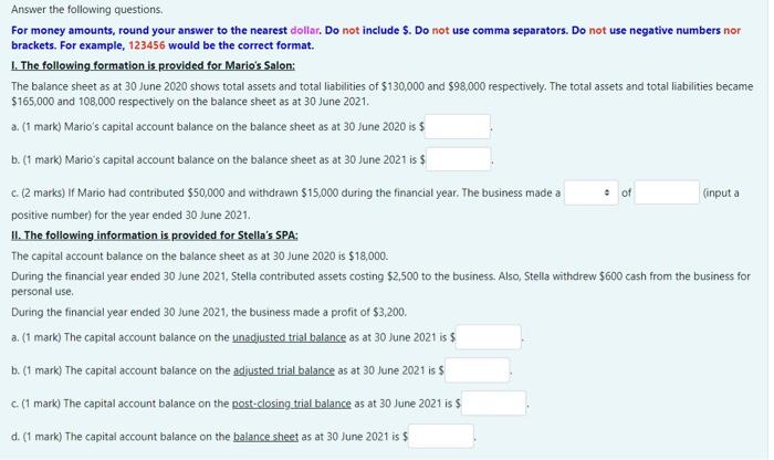 please answer me !!!! thank you !!!! Answer the following questions For