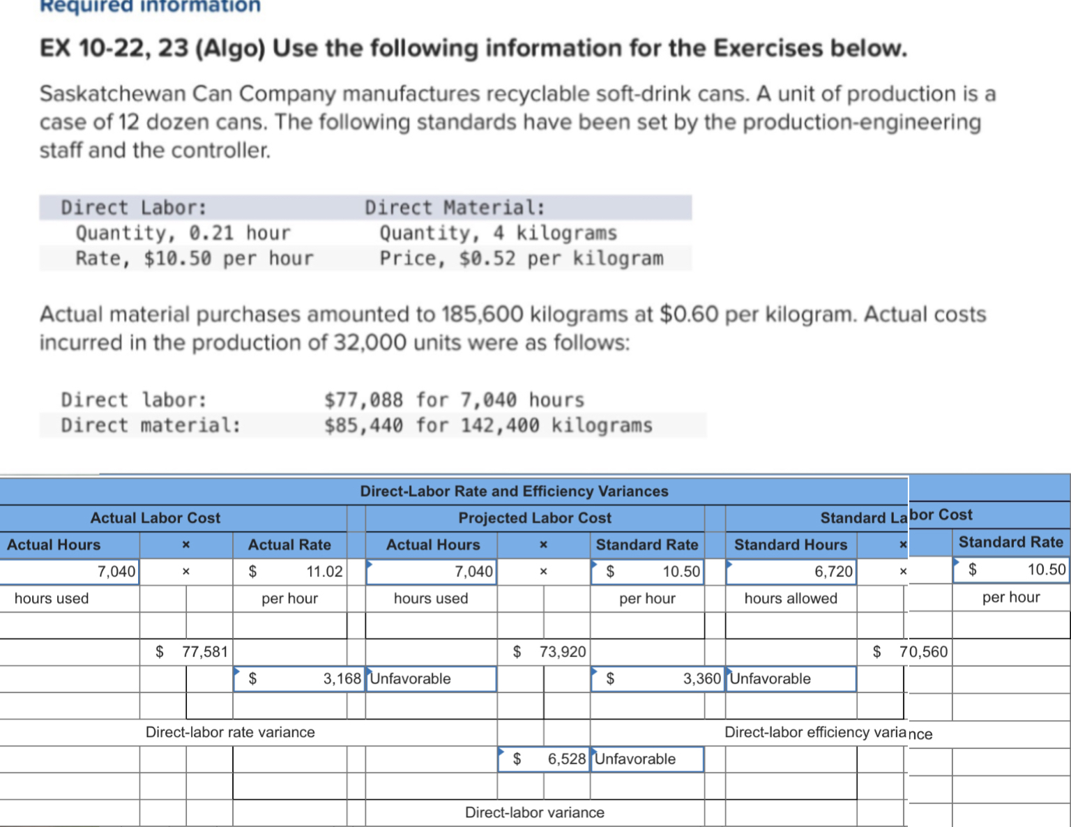  EX 10-22,23(Algo) Use the following information for the Exercises below. Saskatchewan