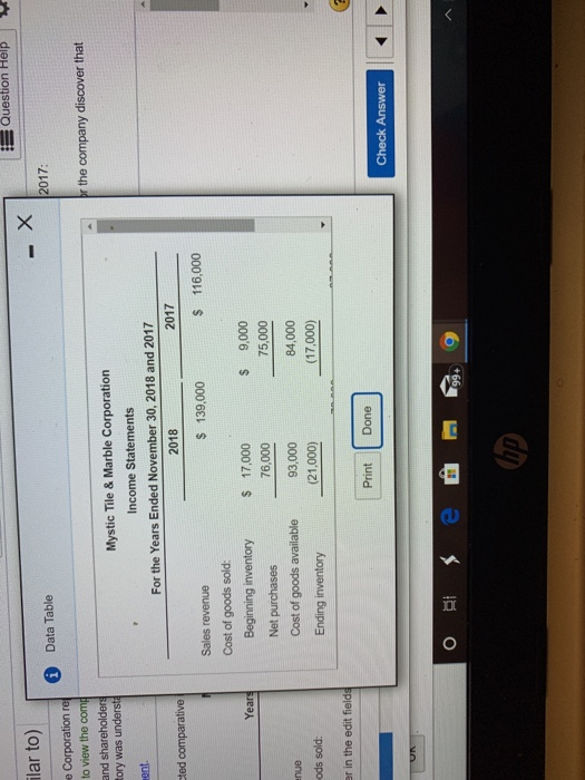  Question Help ilar to) - X A Data Table 2017: br