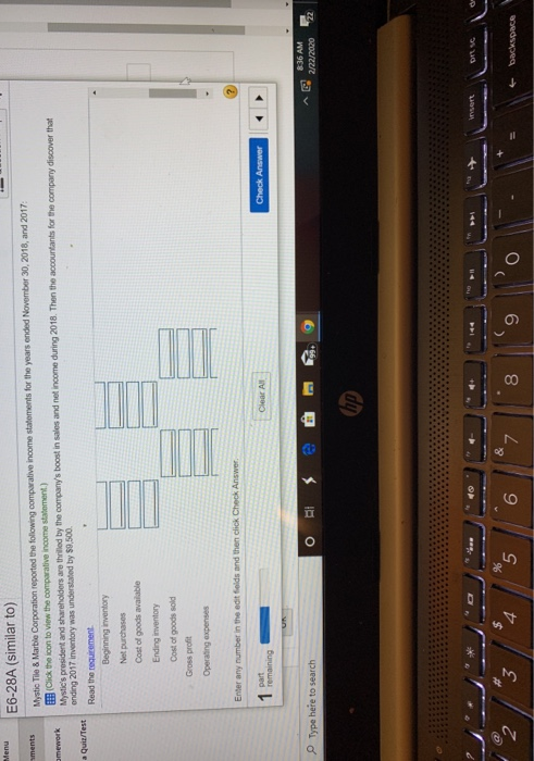 the Years Ended November 30, 2018 and 2017 2018 2017 ent. cted