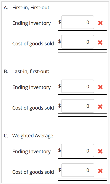Inventory Costing MethodsPeriodic Method The following information is for the Bloom Company;