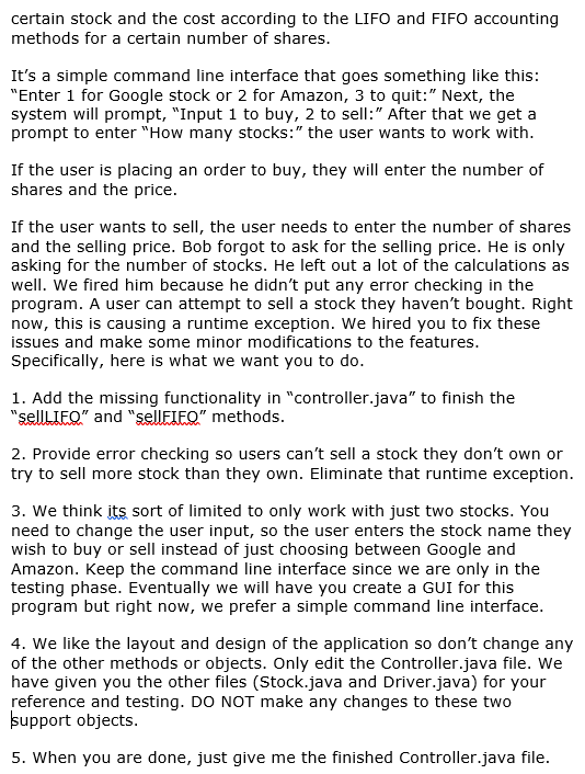 following the MVC design template and this is our controller object. //