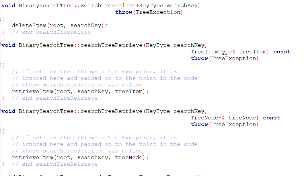 contains at most one item with a given // search key at
