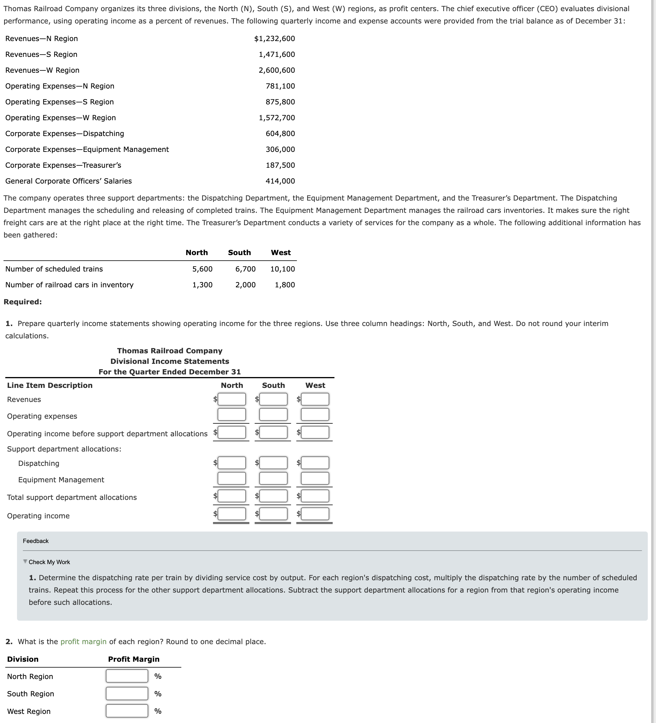  Check My Work trains. Repeat this process for the other support