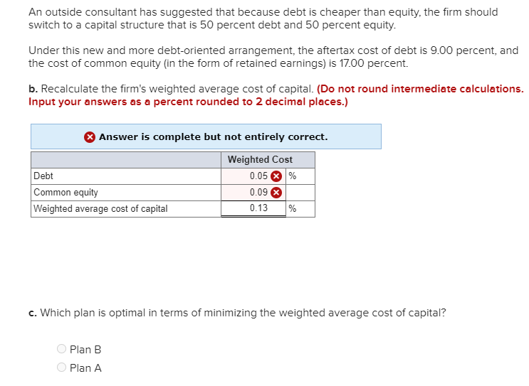 75 The aftertax cost of debt is 8.00 percent, and the cost