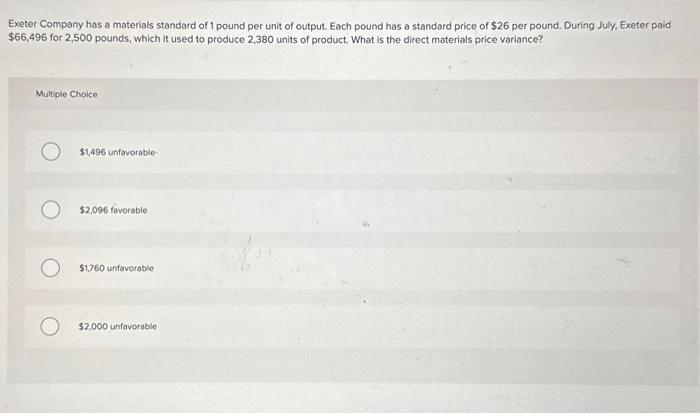 2 hours per unit of output and a standard wage rate or