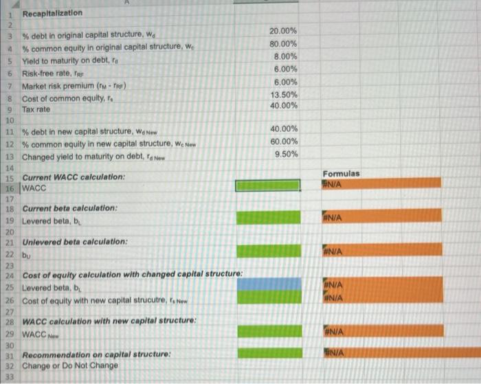 Inc, has a capital structure consisting of 20% debt and 80% equity,