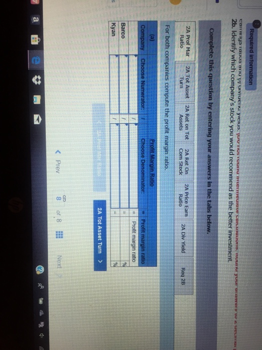 applies to the questions displeyed below] Summary information from the financial statements