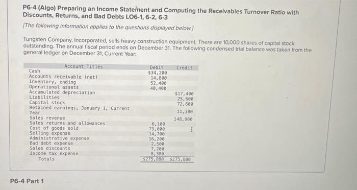  Required: 1. Beginning with the amount for net sales, prepare an