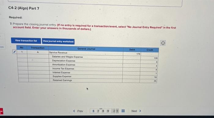 and Closing Journal Entries (Chapters 2, 3, and 4) (LO 2-3, LO