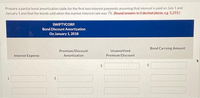 payments assuming that interest is paid on July 1 and January 1