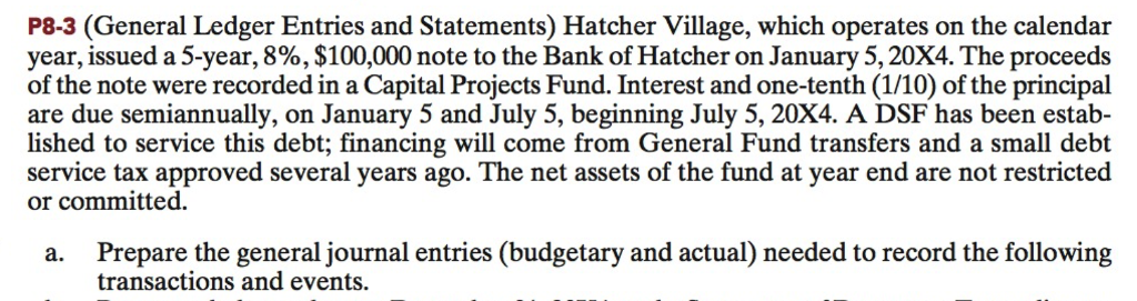 i need a solution to this problem please. P8-3 (General Ledger Entries