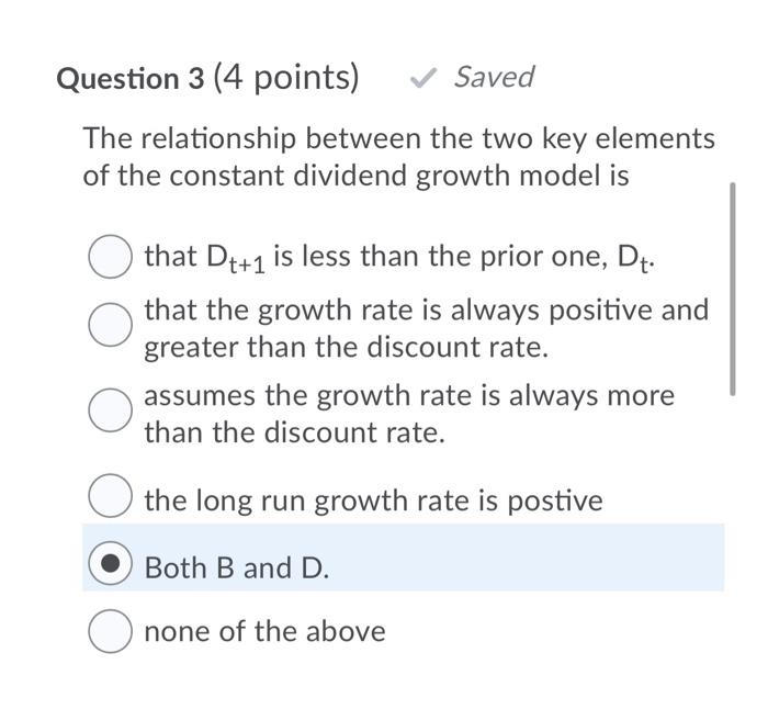  Question 3 (4 points) Saved The relationship between the two key