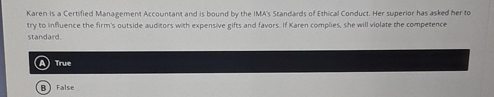 are relevant to a particular decision. A True B False Question 2