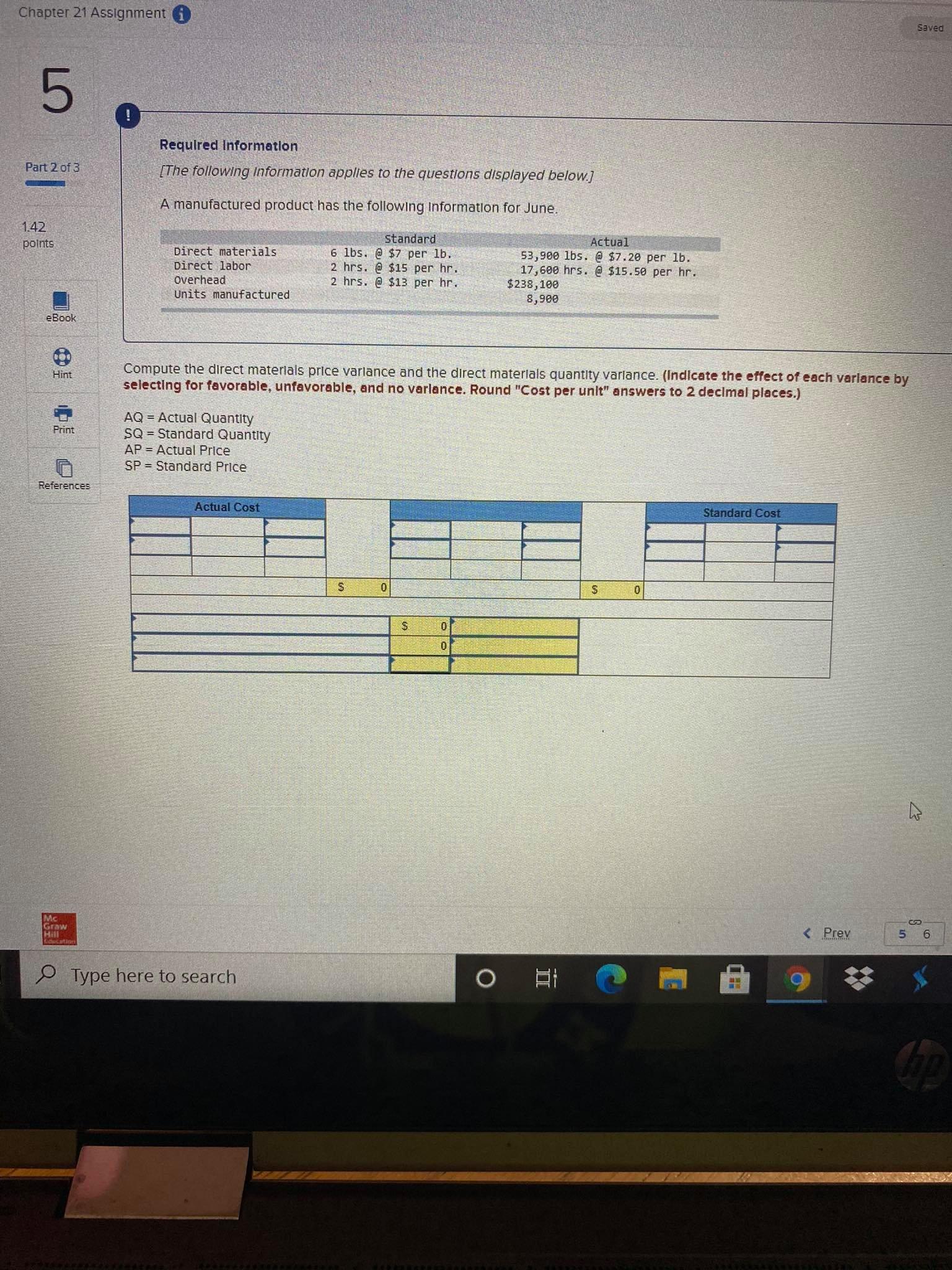 Chapter 21 Assignment i Saved 5 Required Information Part 2 of