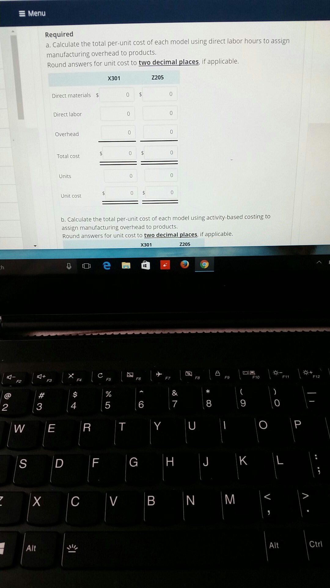 versus Activity-Based Costing Assume that Panasonic Company has determined its estimated total