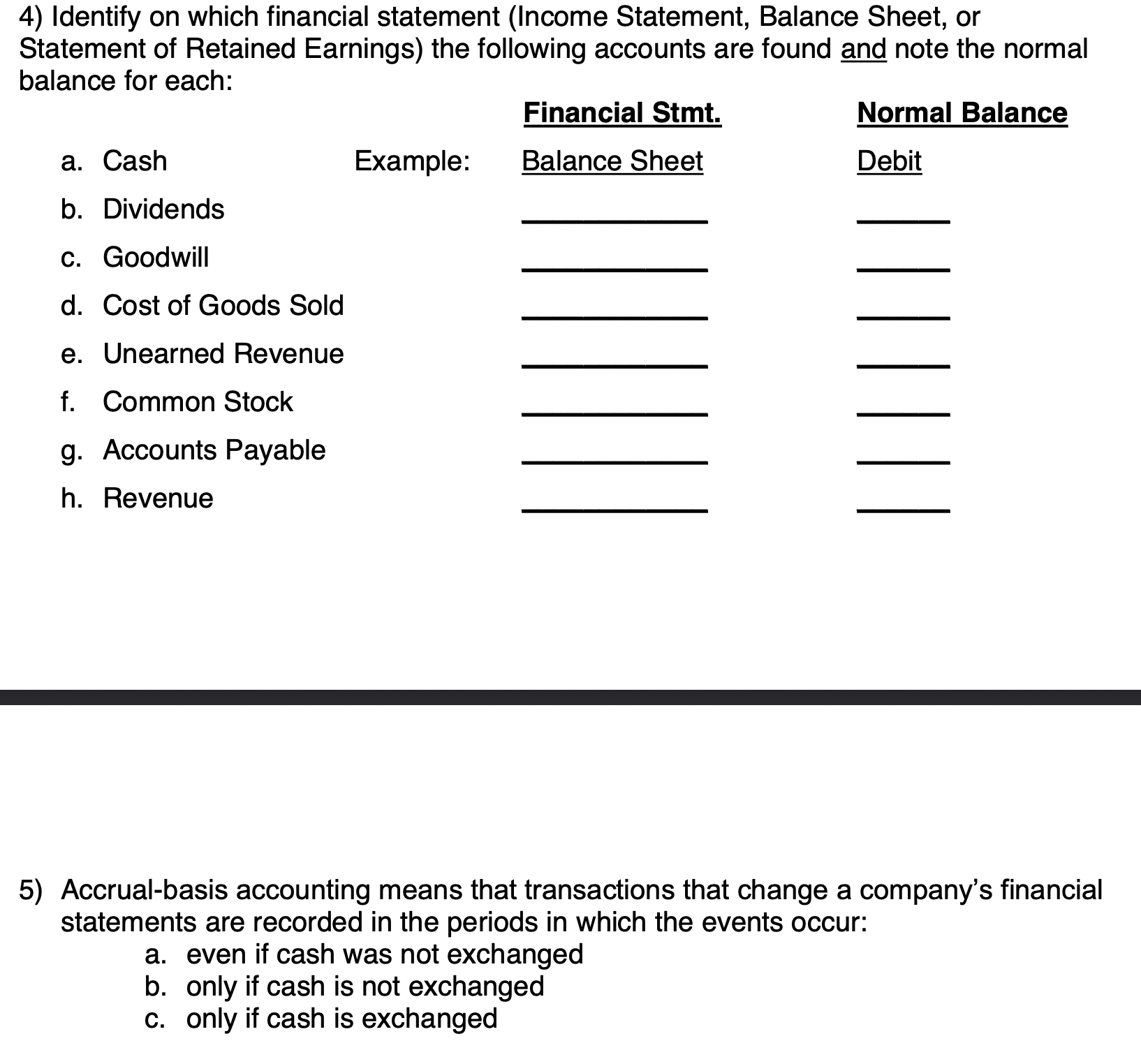 will be asked in class based on your completion of this preparation