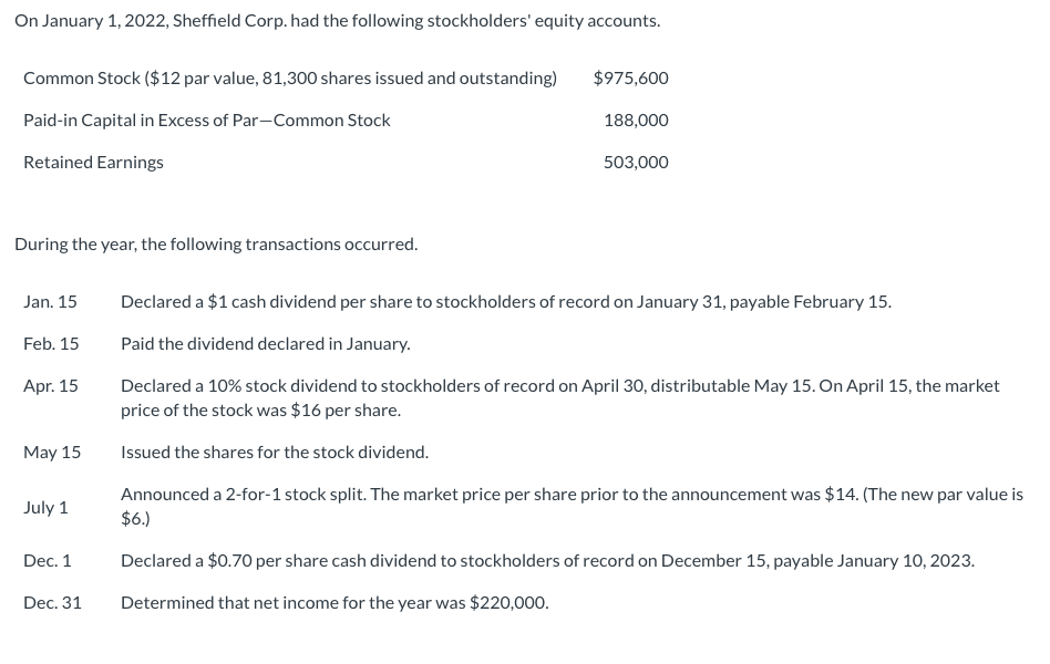 the transactions and the closing entries for net income and dividends. (Record
