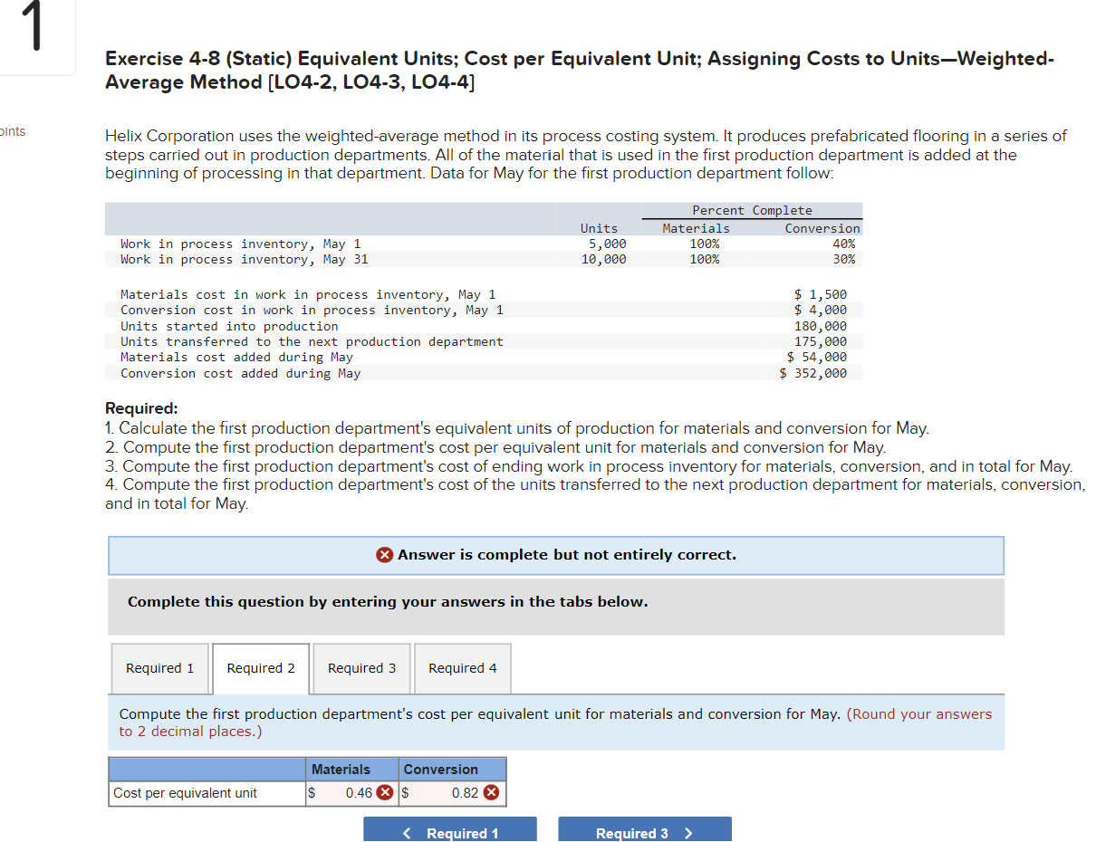 to Units-WeightedAverage Method [LO4-2, LO4-3, LO4-4] Helix Corporation uses the weighted-average method