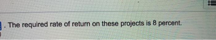 Inflow year 3 Inflow year 4 Inflow year 5 PROJECT A -