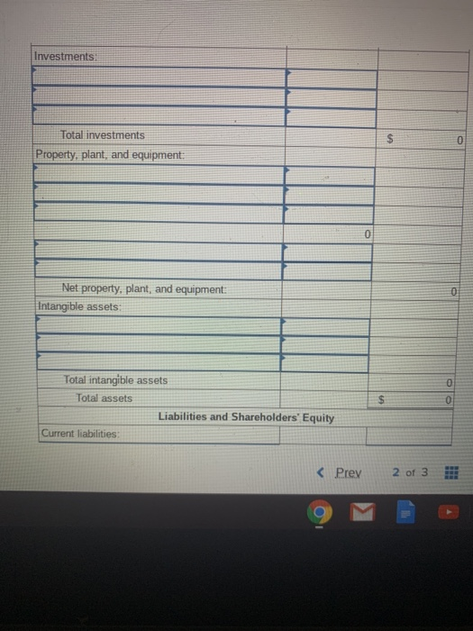 assets Current liabilities Long-term liabilities Shareholders' equity Total liabilities and shareholders' equity