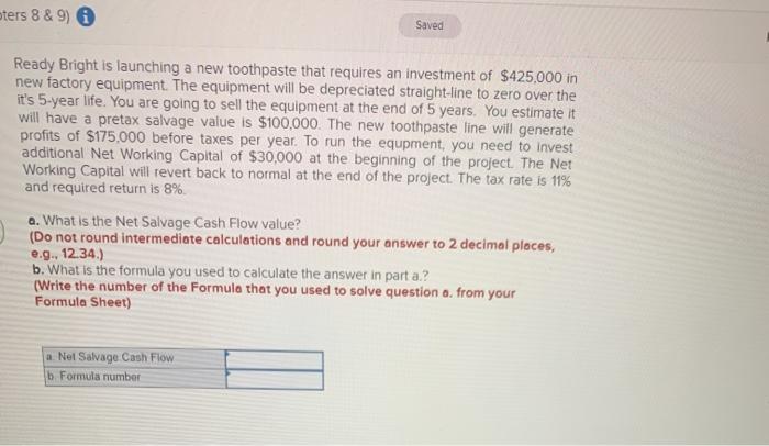  eters 8 & 9) Saved Ready Bright is launching a new