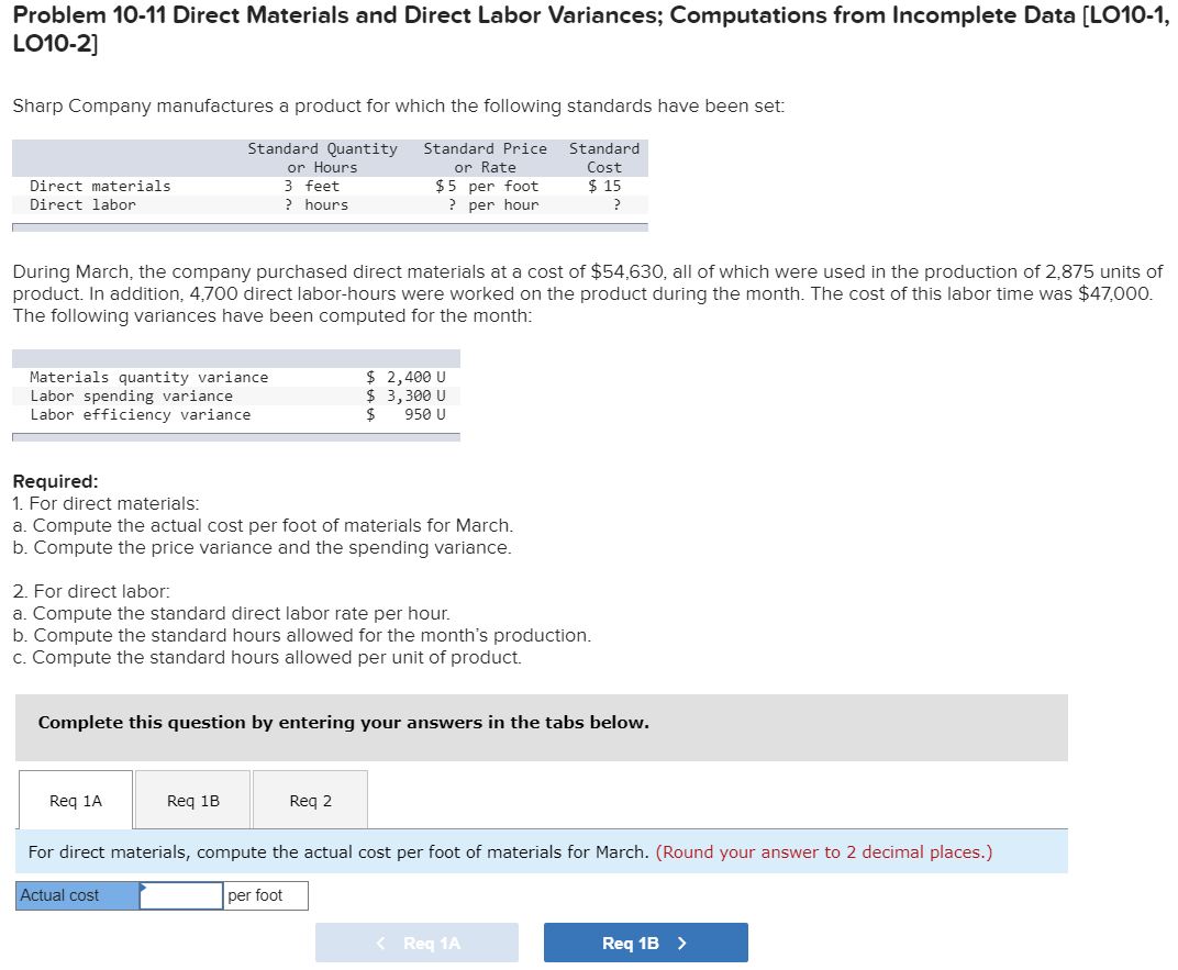  Please show all work. Thank you very much! Problem 10-11 Direct