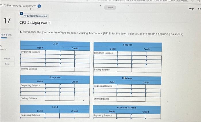 equation. TiP: In transaction (c), three different accounts are affected. (Enter any