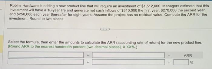  Robins Hardware is adding a new product line that will require