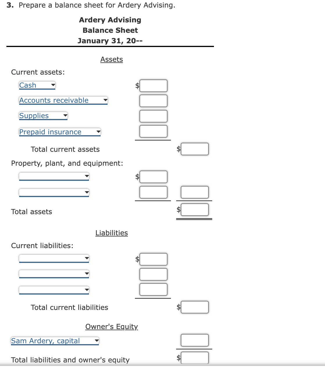 & \multicolumn{2}{|c|}{ Balance Sheet } \\ \hline ACCOUNT TITLE & DEBIT &