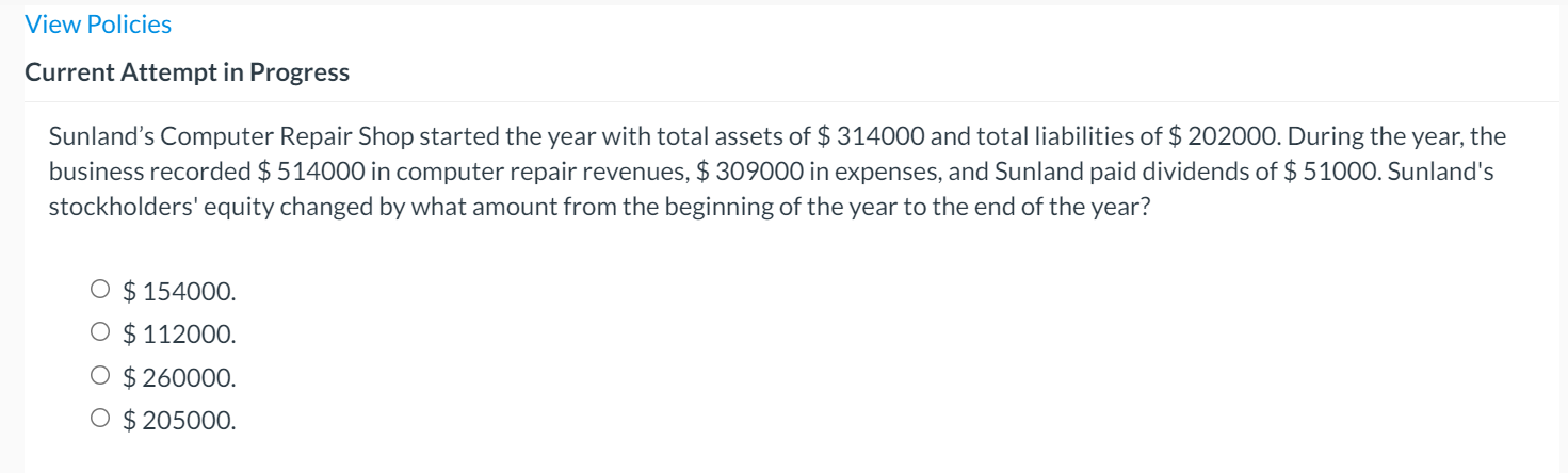Hello, I think there's a problem with option (c), as I calculated