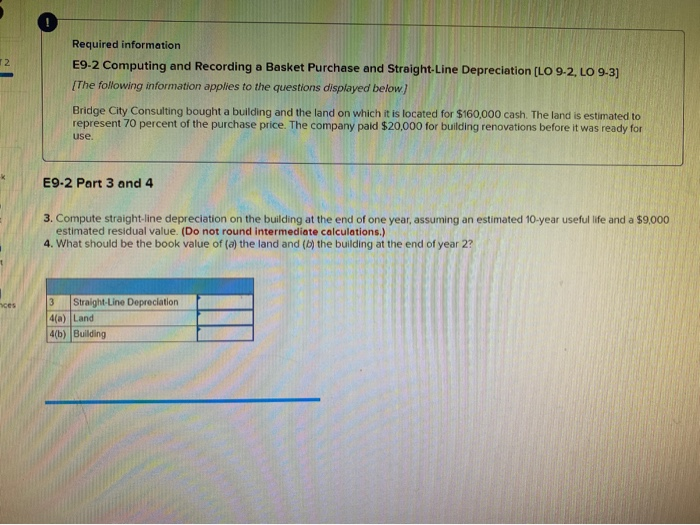 LO 9-3) [The following information applies to the questions displayed below) Bridge