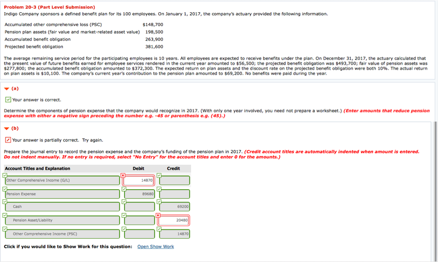 I only need the answers to the red boxes. Problem 20-3 (Part