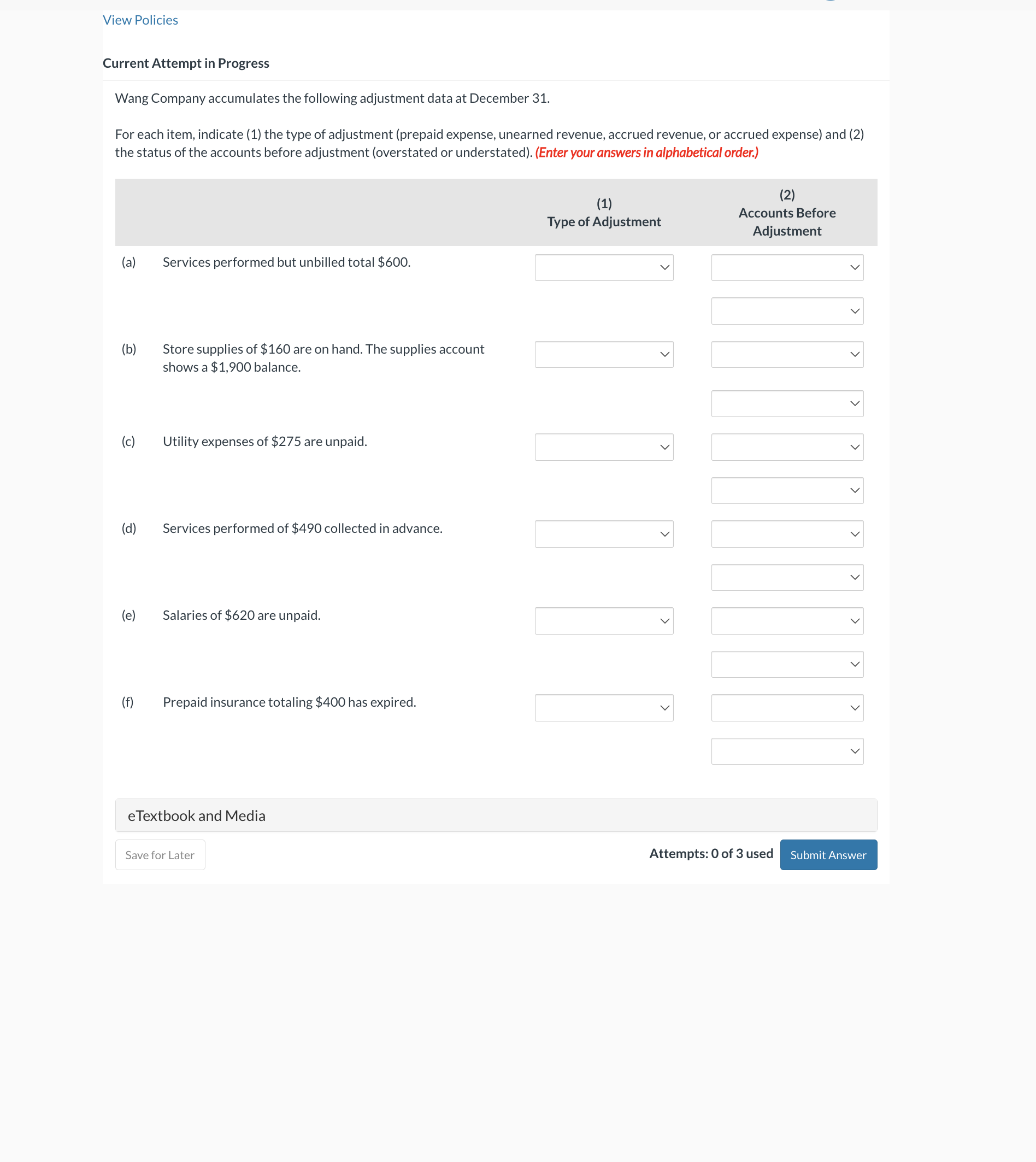 Please help me fill out this chart, I am a bit lost.