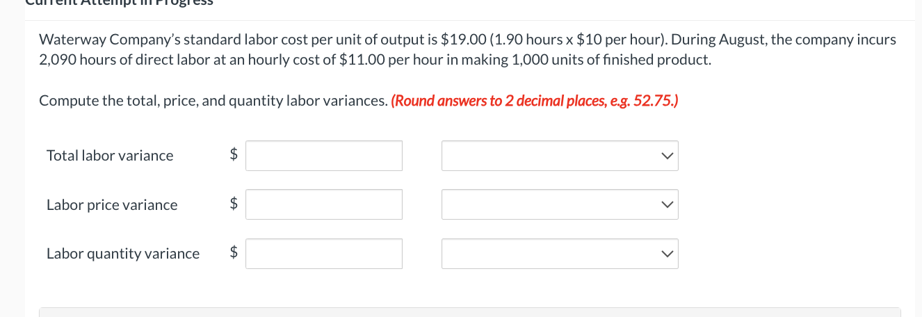  Current Attempt in Progress Ivanhoe Construction's manufacturing costs for August when