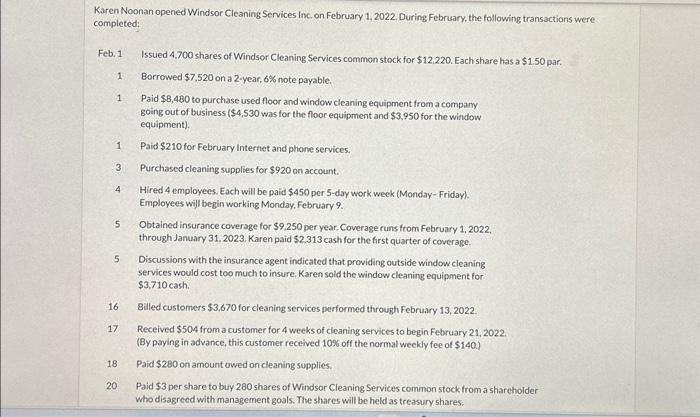 so much! 23 Billed customers $4,040 for cleaning services performed through February