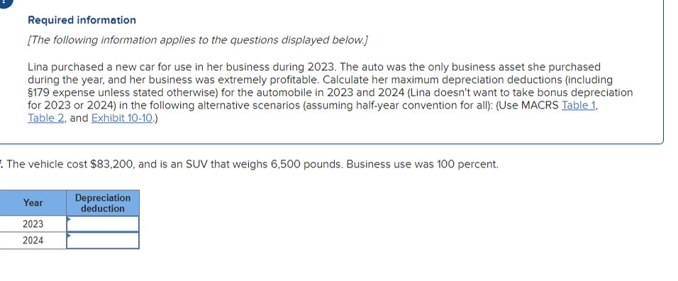  The vehicle cost $83,200, and is an SUV that weighs 6,500