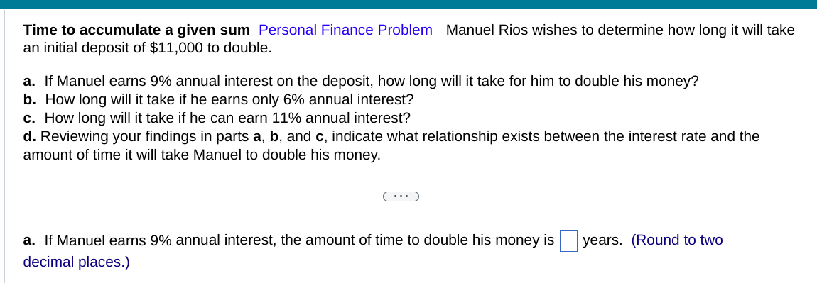  please solve a through d Time to accumulate a given sum
