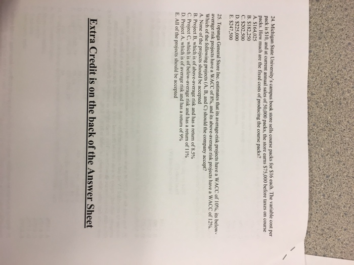  please write the # of the question and the answer letter