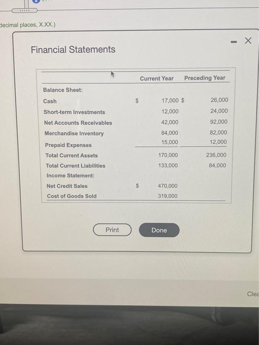 financial statements of Velma's Natural Foods include the following items: Click the