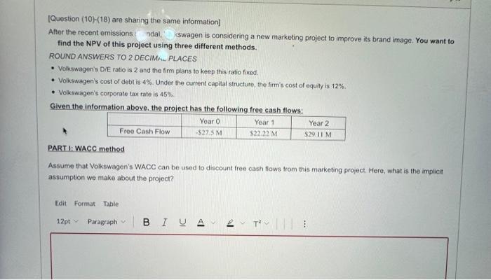  [Question (10)-(18) are sharing the same information] After the recent emissions