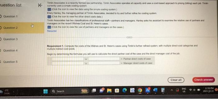  Question list O Question 1 O Question 2 O Question 3