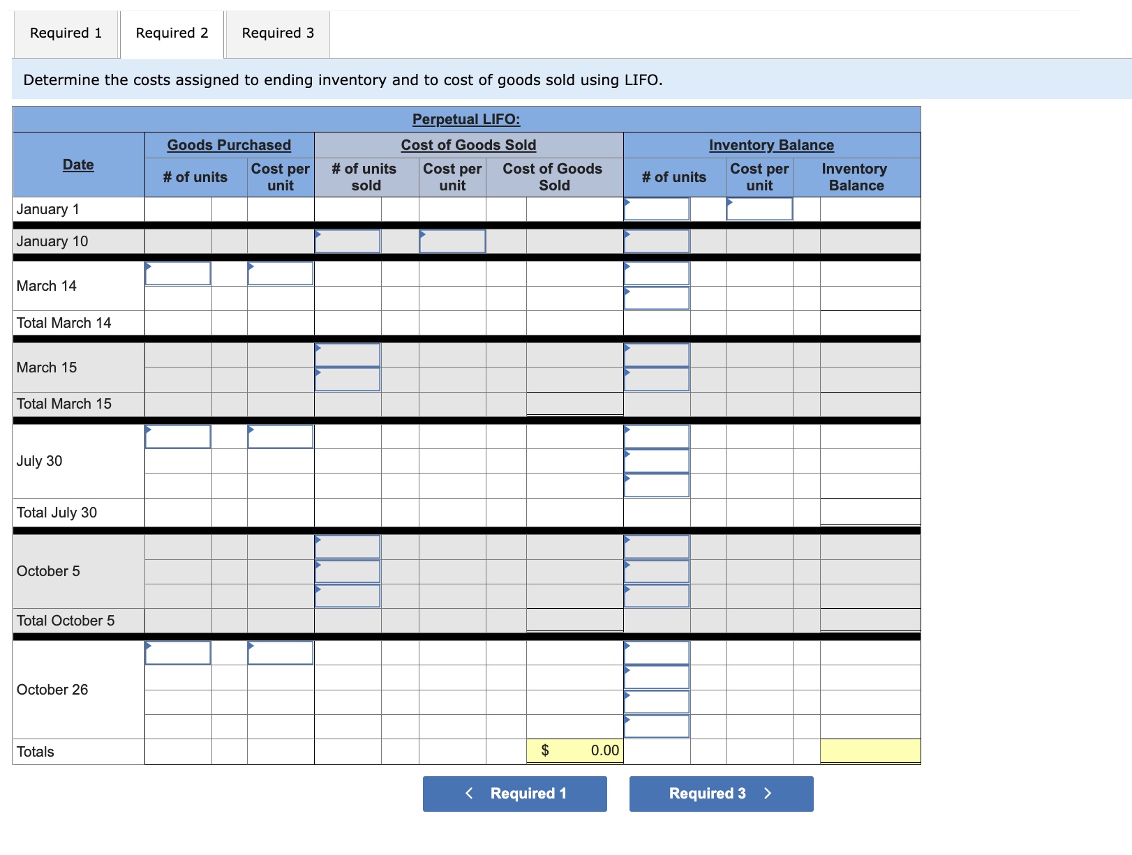 Company reported the following current-year purchases and sales for its only product.