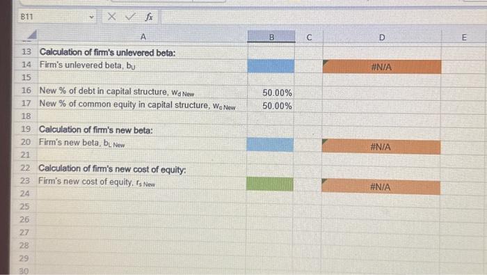 of 30% debt and 70% equity; however, the CEO believes that the