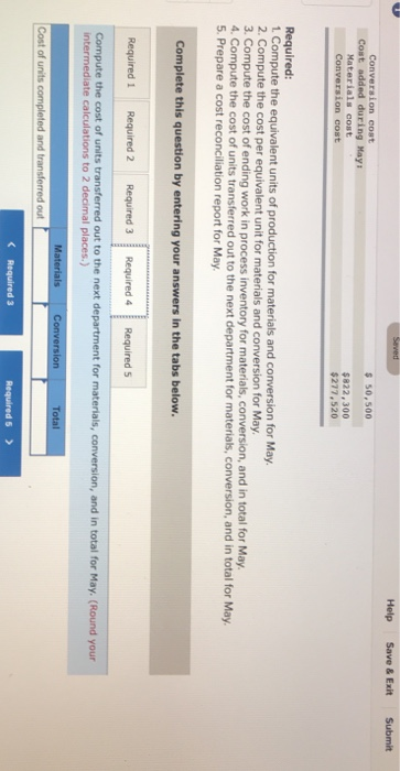 May tion datar Pounds in process , May 11 materials 100% complete;