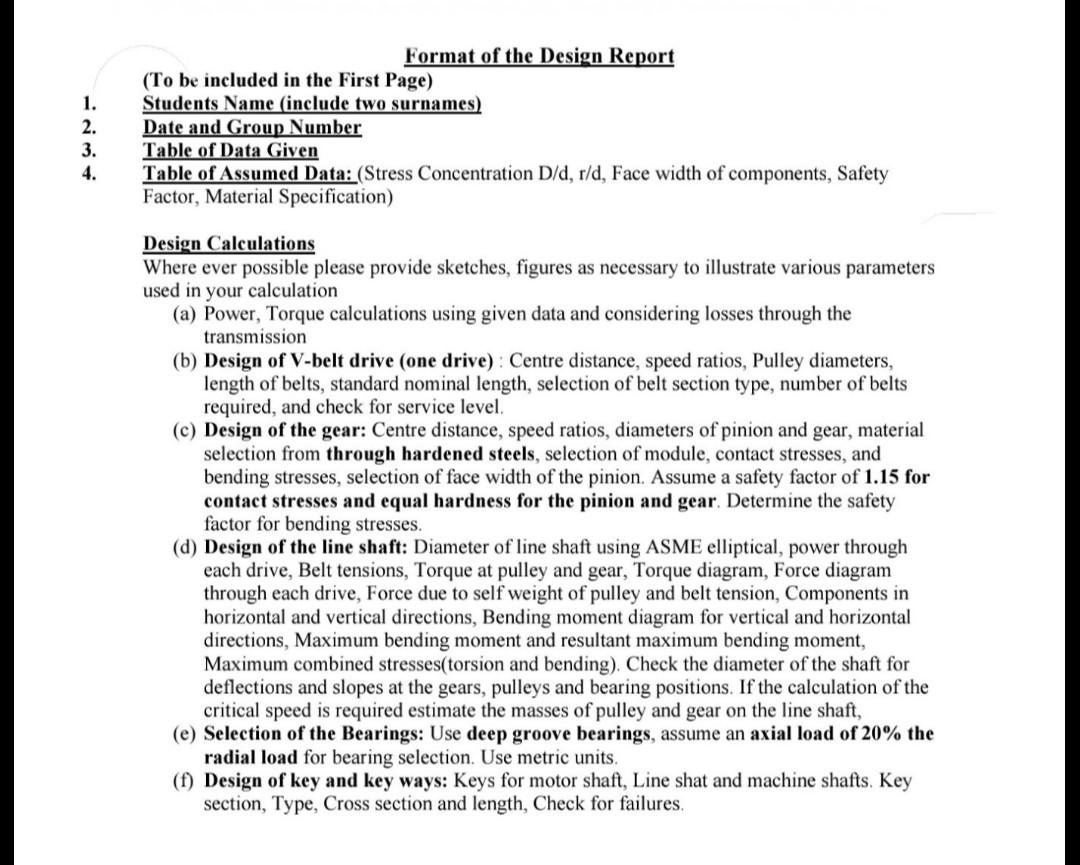 to be designed for a Power Transmission System used in a small