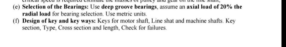 equipment. According to the lay-out given below, the pulley M is the