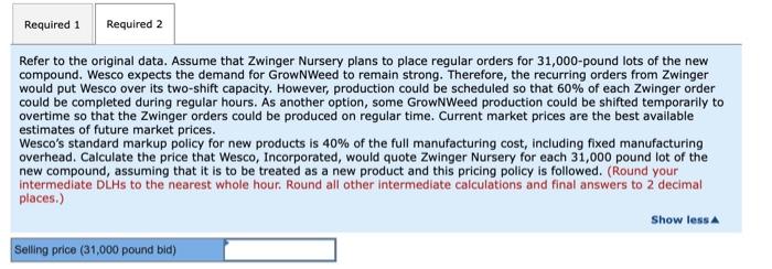 stores. Zwinger Nursery plans to sell a similar fertilizer/weedkiller compound through its